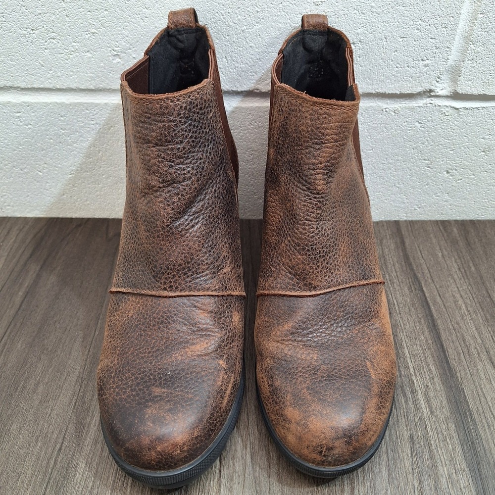 Sorel Arctic Wedge II Chelsea Boots Women's Size 9 Brown Leather Waterproof - Picture 3 of 8